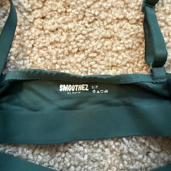 Aerie Green Triangle Bralette Soft Stretch Comfort - Picture 3 of 4